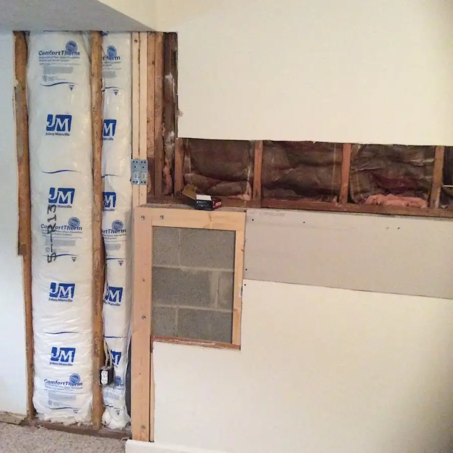 Wall insulation replacement during Contents Cleaning & Restoration in Shively